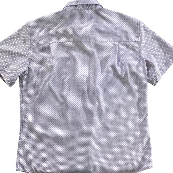 Pre-owned Nick Graham Men's Performance Stretch Printed Short Sleeve Button Up - Picture 4 of 5